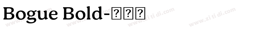 Bogue Bold字体转换